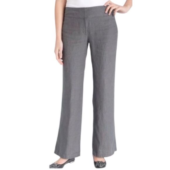 Eileen Fisher Wide Leg Linen Pants - Picture 1 of 5